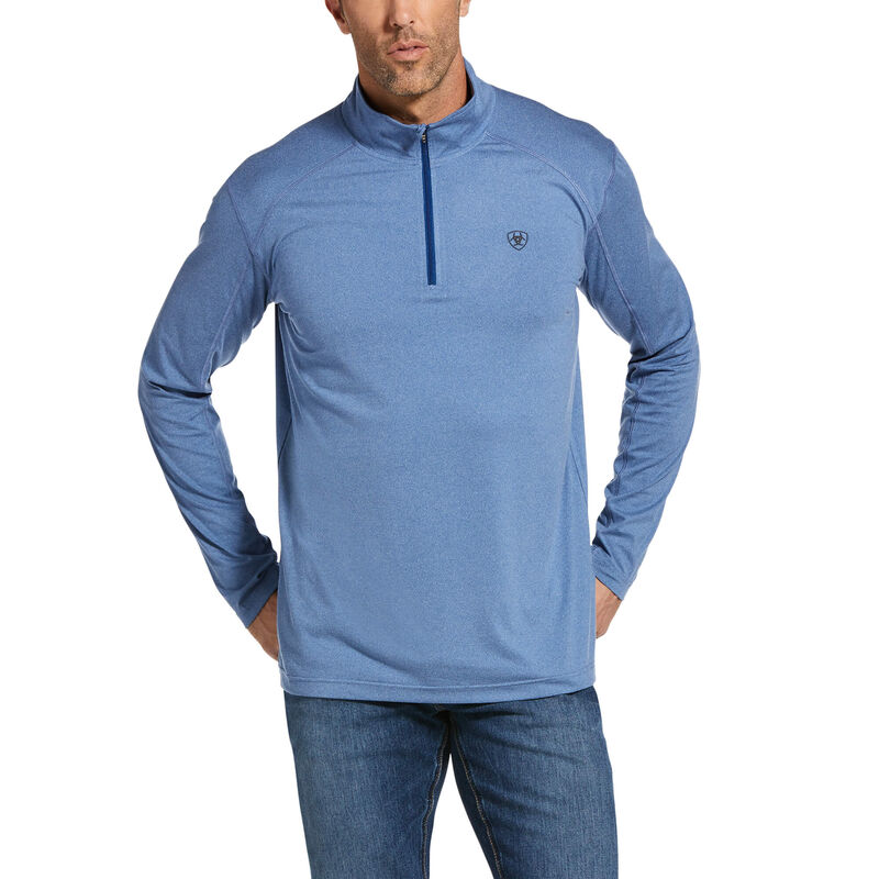 Camisas Ariat Cornell Base Layer 1/4 Zip Azules Hombre - Chile 308-BCVYGA